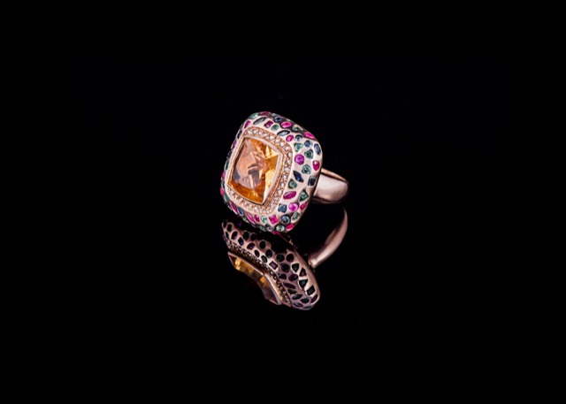 Emerald & ruby ring