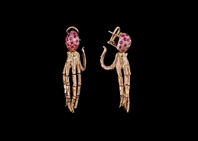 Ruby earrings