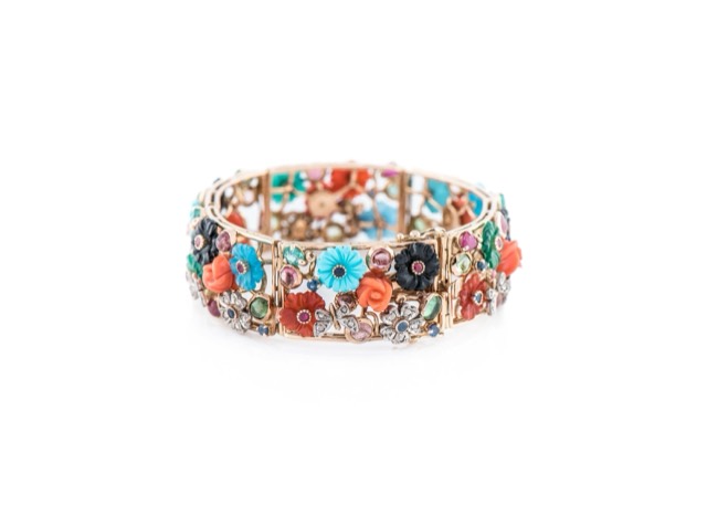 Emerald & ruby bracelet