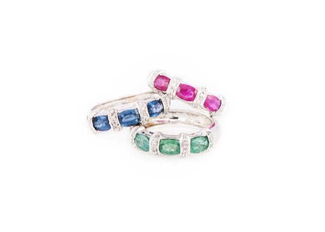 Emerald & ruby ring