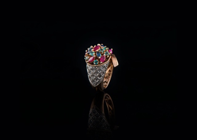 Emerald & ruby ring