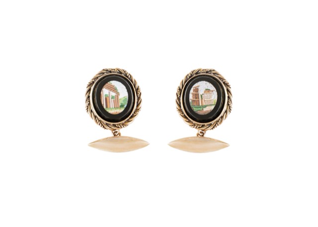 Onyx & micromosaic cufflinks