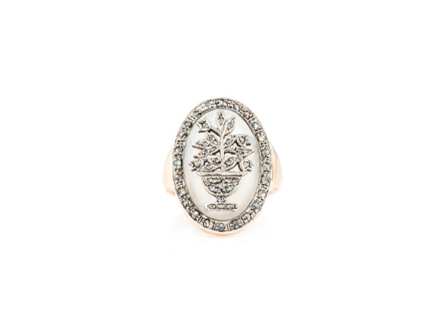 Rock crystal ring