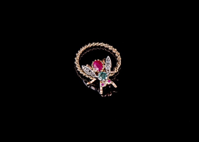 Emerald & ruby ring